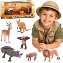 WOOPIE Safari Wild Animals Figurine Set 6 pcs. WOOPIE Safari Wild Animals Figurine Set 6 pcs.