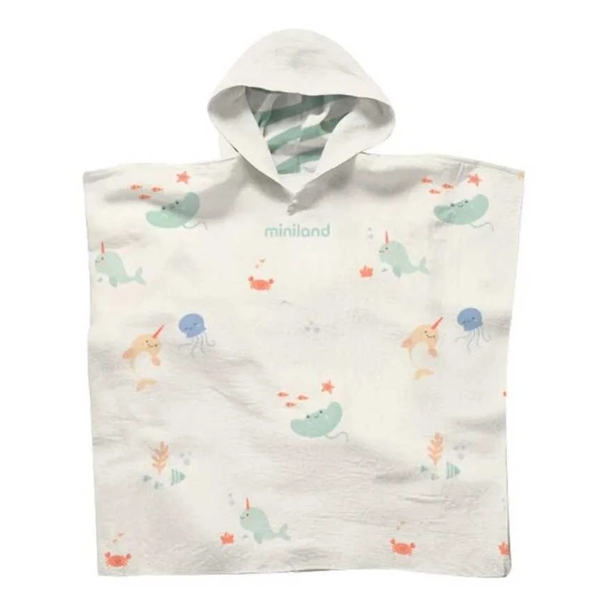 Miniland Swim Towel Miniland Muslin Poncho for Kids