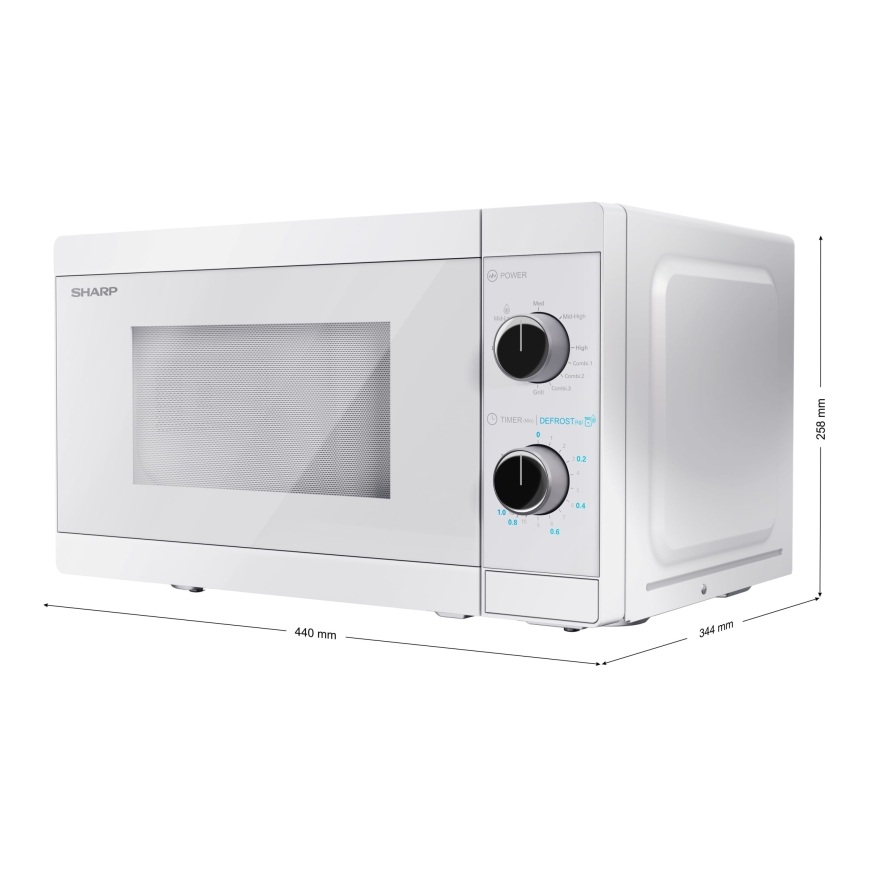 Sharp YC-MG01E-C микроволновая печь Белый Микроволновая печь с грилем Столешница 20 L 800 W – 2