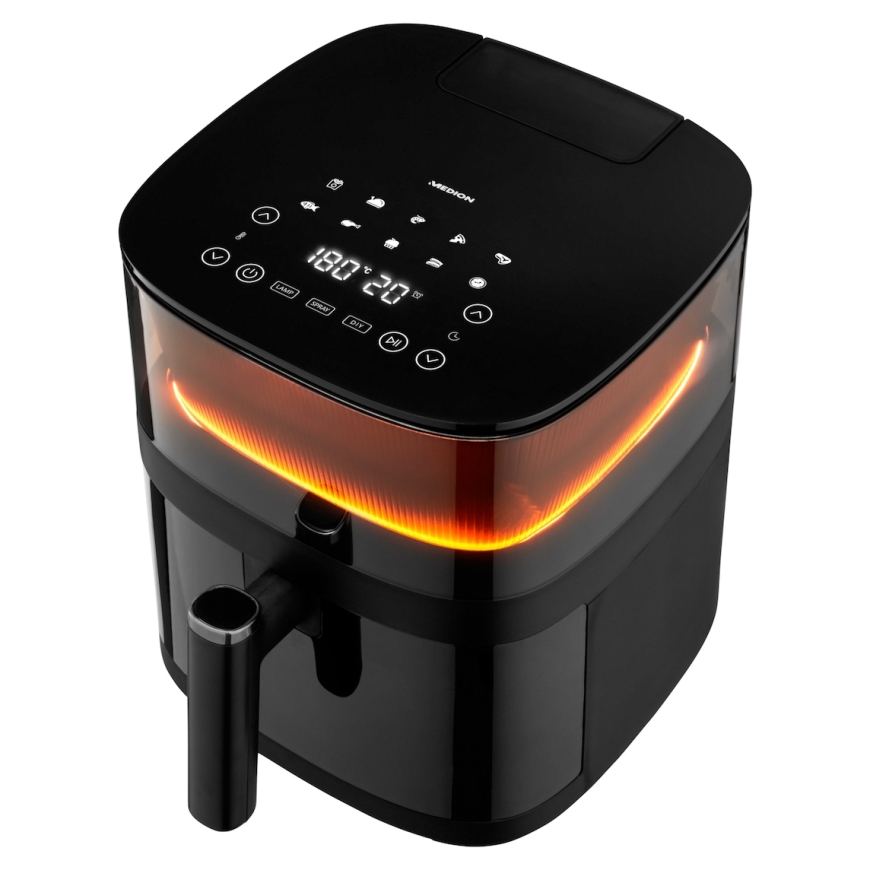 MEDION LIFE X10 XL Üksik 5 l 1500 W Kuumaõhu fritüür Must – 3