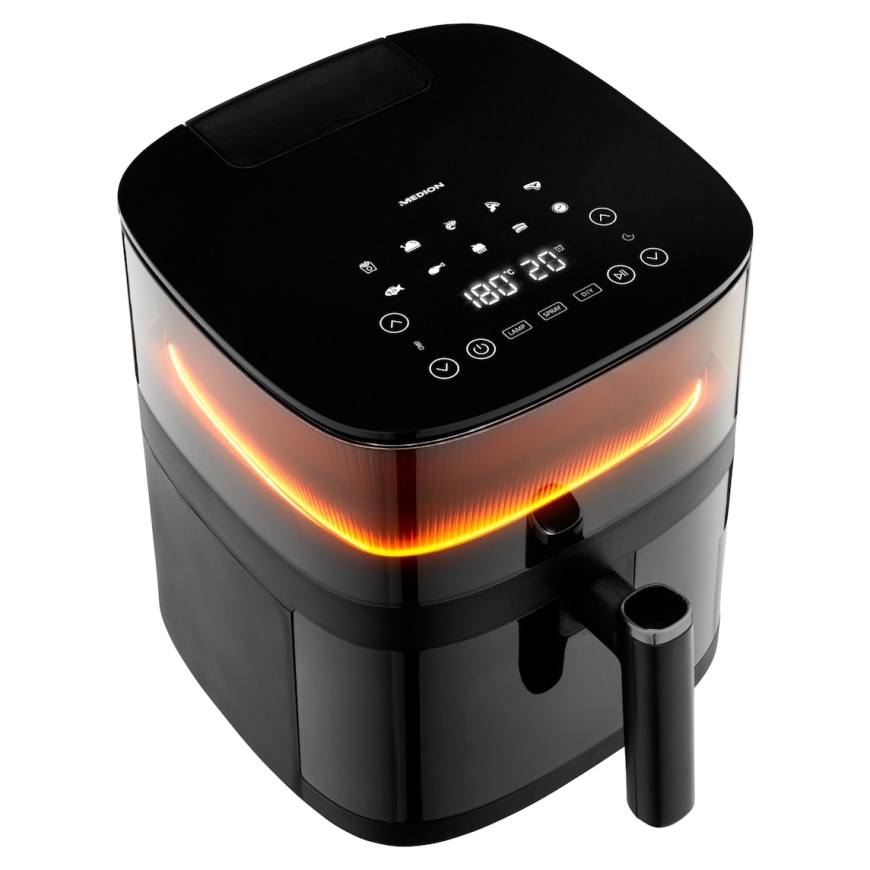 MEDION LIFE X10 XL Üksik 5 l 1500 W Kuumaõhu fritüür Must – 4