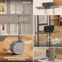 ONKRON Kannettava televisioteline 32–75 tuumaa, enintään 50 kg, VESA 600 × 400, TS1571-C
