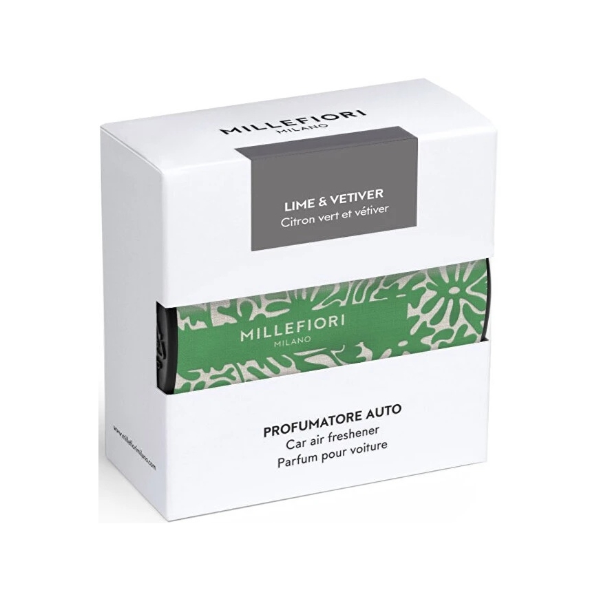 Millefiori Car fragrance Textile Floral Lime & Vetiver - green