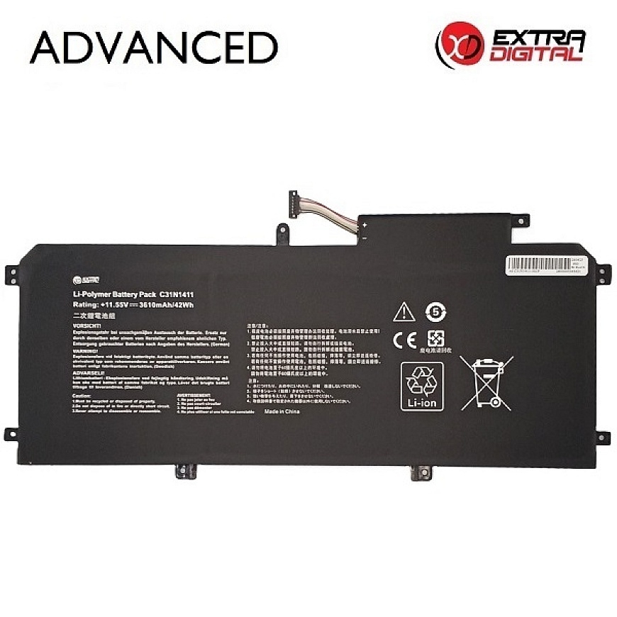 Notebook Battery ASUS C31N1411, 3610mA, Extra Digital Advanced