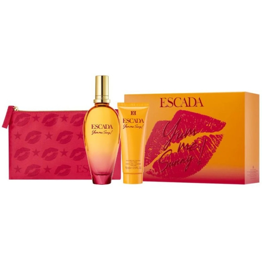 Escada Yum Me, Sunny! Gift Set for Women (EDP, 100 ml + Body Lotion, 75 ml + Cosmetic Bag)