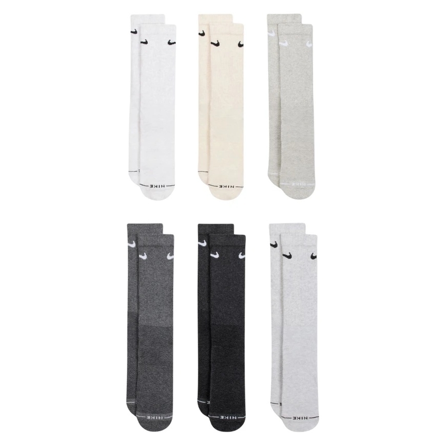 Nike Everyday Elevated Socks 6 pack grey, cream HQ8021 904 (43-46)