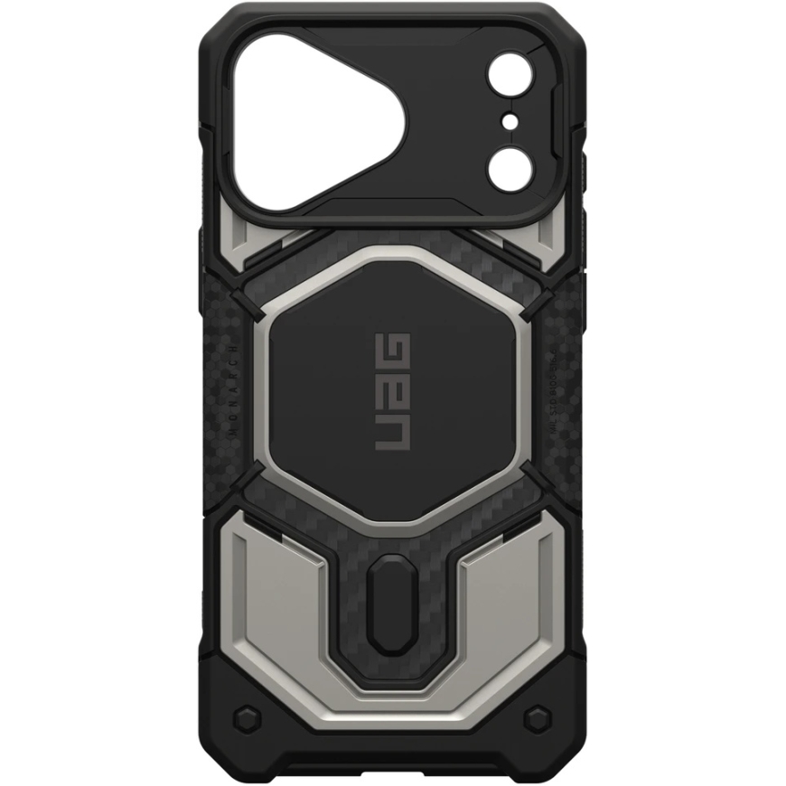 UAG Urban Armor Gear Monach Pro apvalks, saderīgs ar MagSafe, paredzēts IPHONE 18 Pro Max/17 Pro Max, titāna krāsā – 2