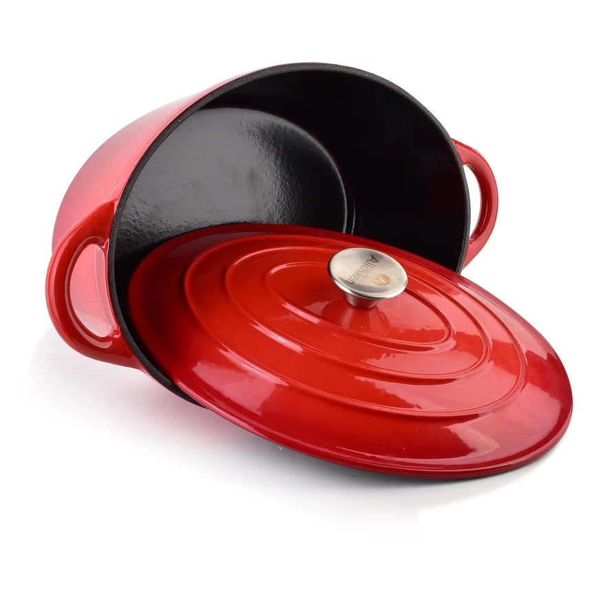 Allesken Mondex Rodeluxe Чугунная Кухонная Сковорода 30x22x11 см Красная 1 шт. – 2