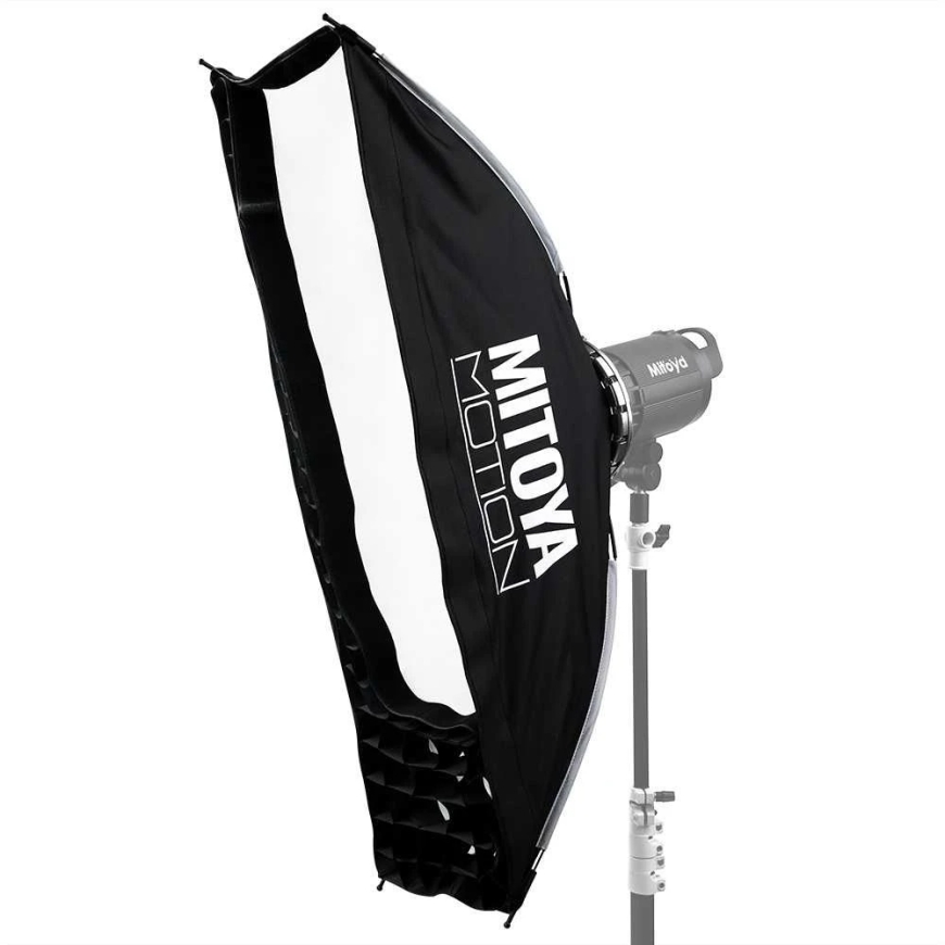 Studiju Softbox - Mitoya Motion Strip 22 × 90 cm ar Bowens režģi – 2