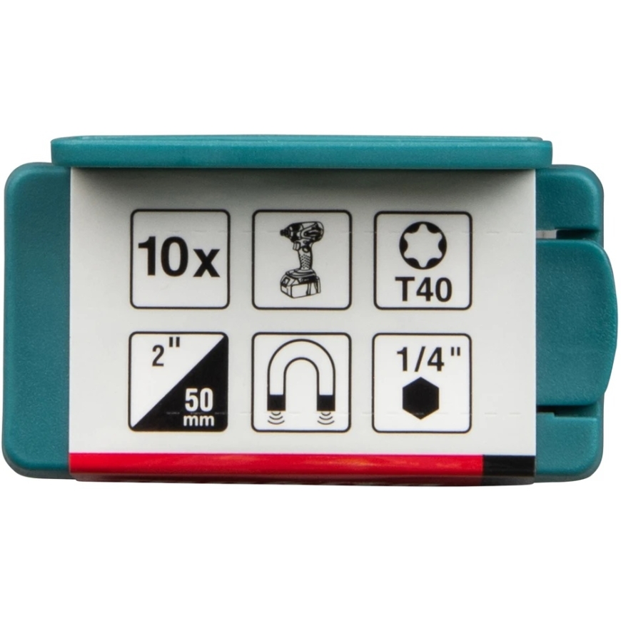 Makita Torx битки E-типа Impact PREMIER T40x50mm 10шт E-26060 T40 • 50 мм • 1/4" • 10 шт – 2