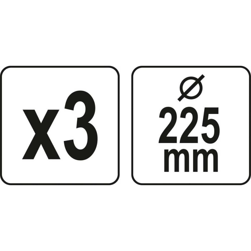 Toya Sa Poland Abrasiivne võrgudisk Velcro'ga | P80 | 225 mm | 3 tk. (YT-845813) – 4