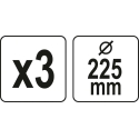 Toya Sa Poland Abrasīvs acu disks ar Velcro | P80 | 225 mm | 3 gab. (YT-845813) Toya Sa Poland Abrasīvs acu disks ar Velcro | P80 | 225 mm | 3 gab. (YT-845813)
