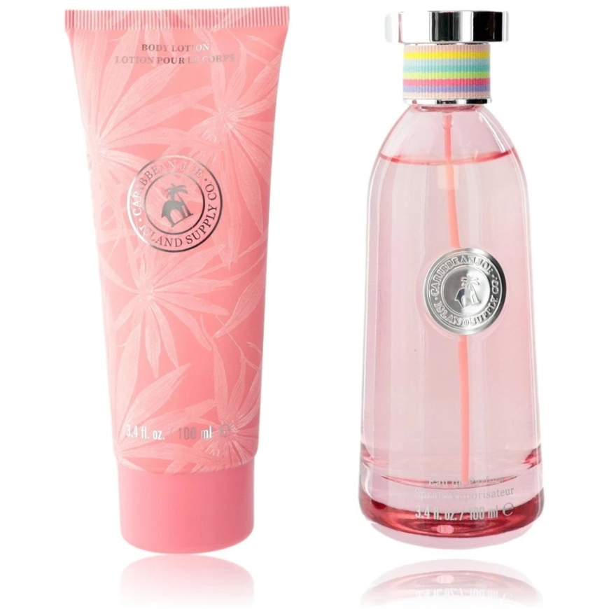 Caribbean Joe komplekts: Island Supply Tropical Haven tualetes ūdens sievietēm, 100 ml + Island Supply Tropical Haven mitrinošs – 2