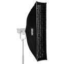 Lighting Modifier - Newell 30 x 120 cm Rectangular Softbox Bowens Mount, Diffusion Fabrics, Grids