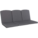 Home4You Подушки для качелей "FRANCO" 116x54xH7 см, темно-серого цвета, 3 шт.