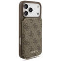 Guess 4G Cardslots & Magnetic Closure Crossbody Case for iPhone 18 Pro Max / 17 Pro Max brown