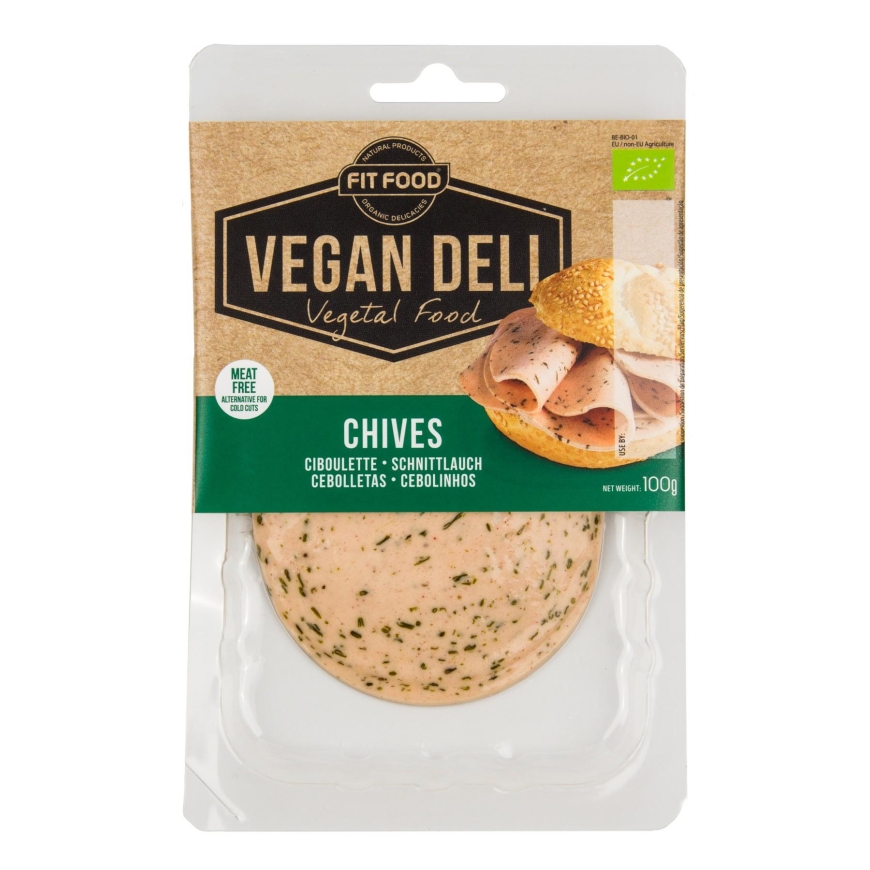 Ekologiškas veganiškas gaminys VEGAN DELI, pjaustytas, su žirniais, LT-EKO-001, 100g