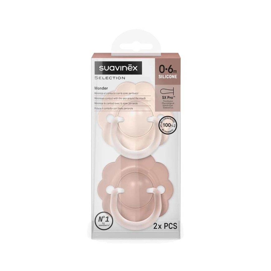SUAVINEX FÜSIOLGICHI KÜBÄR SX PRO WONDER, 0-6 KUU, SOFT/DEEP Roosa, 2 TK. – 2