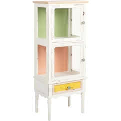 Home4You Vitriin "BIANCA" 51 x 35 x H129 cm, vintage valge värv