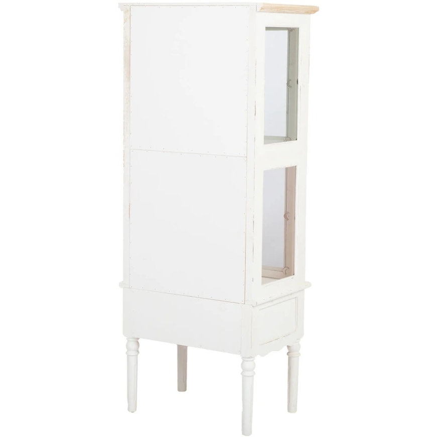 Home4You Vitrīna "BIANCA" 51 x 35 x H129 cm, vintage baltā krāsa – 4