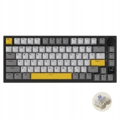 Juhtmevaba mehaaniline klaviatuur Ajazz AK820 Pro Kingitus Lüliti Must Hall Kollane RGB