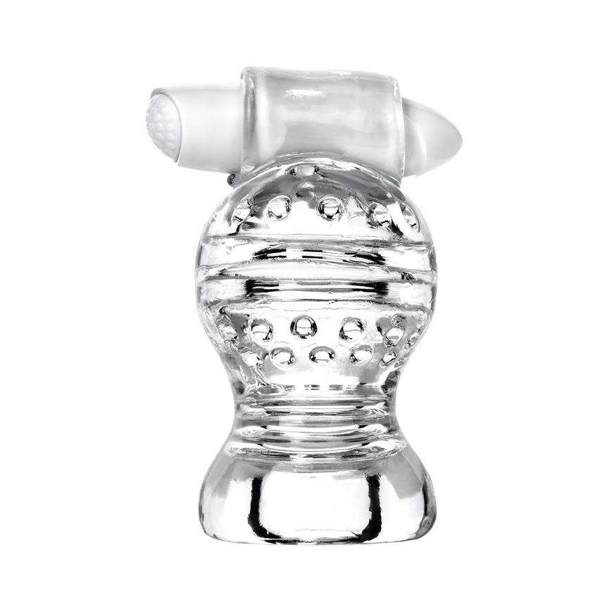 Toyfa Lingam Shakti, värisevä masturbaattori, TPE, läpinäkyvä, 9 cm