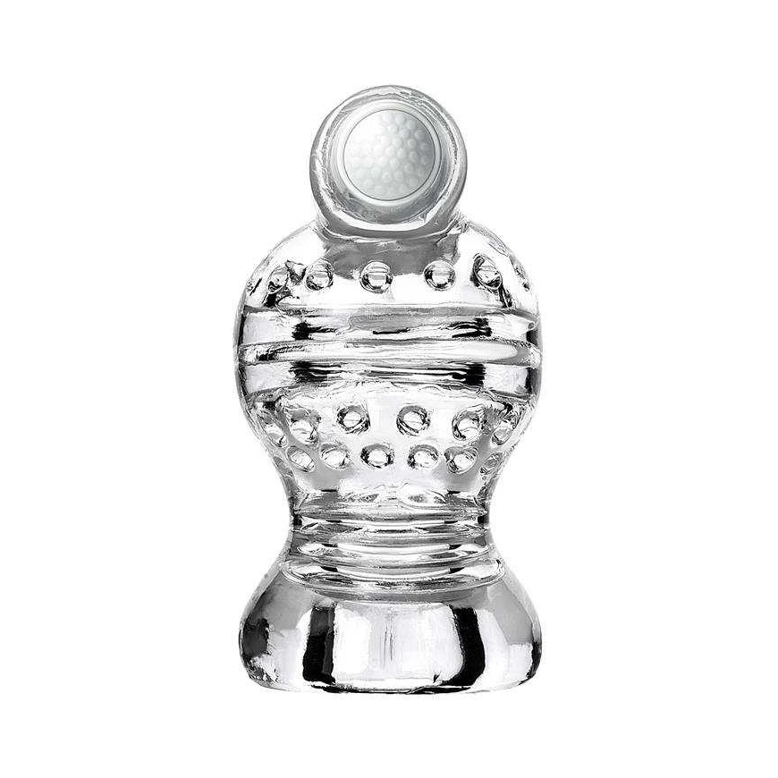 Toyfa Lingam Shakti, värisevä masturbaattori, TPE, läpinäkyvä, 9 cm – 2