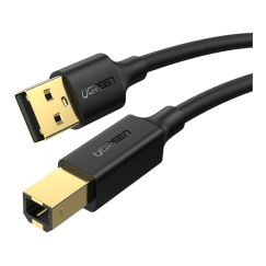 Ugreen 10352 USB-kaabel USB 2.0 3 m USB A USB B 0,48 Gbit/s Must