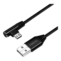 LogiLink CU0142 USB-kaapeli USB 2.0 0,3 m USB A Micro-USB B 0,48 Gbit/s Musta