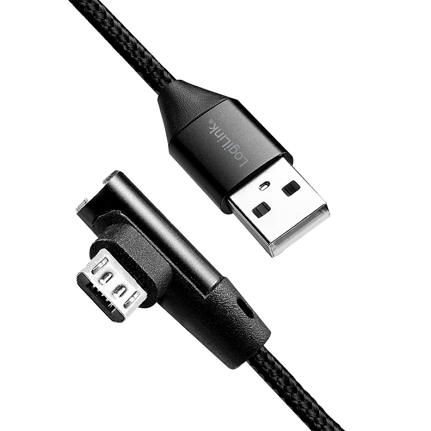 LogiLink CU0142 USB kabelis USB 2.0 0,3 m USB A Micro-USB B 0,48 Gbit/s Juoda – 2