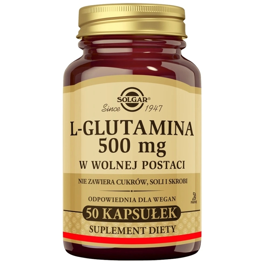 Solgar L-glutamiini 500mg ravintolisä 50 kapselia