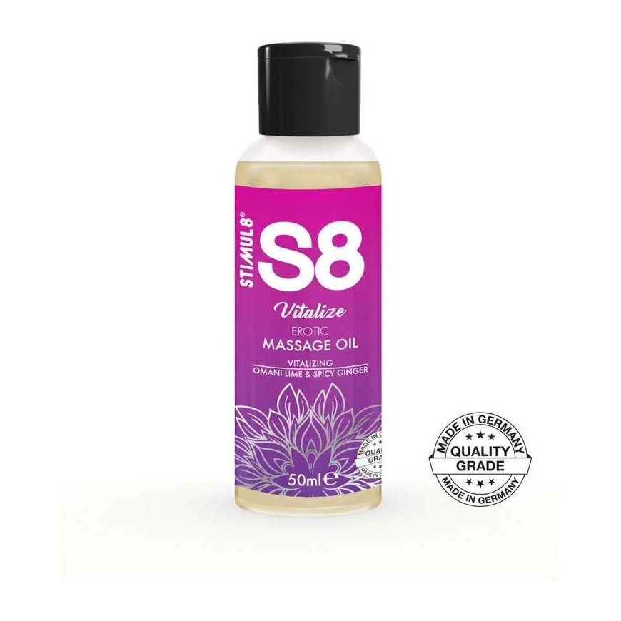 Stimul8 S8 S8 Massaažiõli 50 ml Omaani laim ja terav ingver