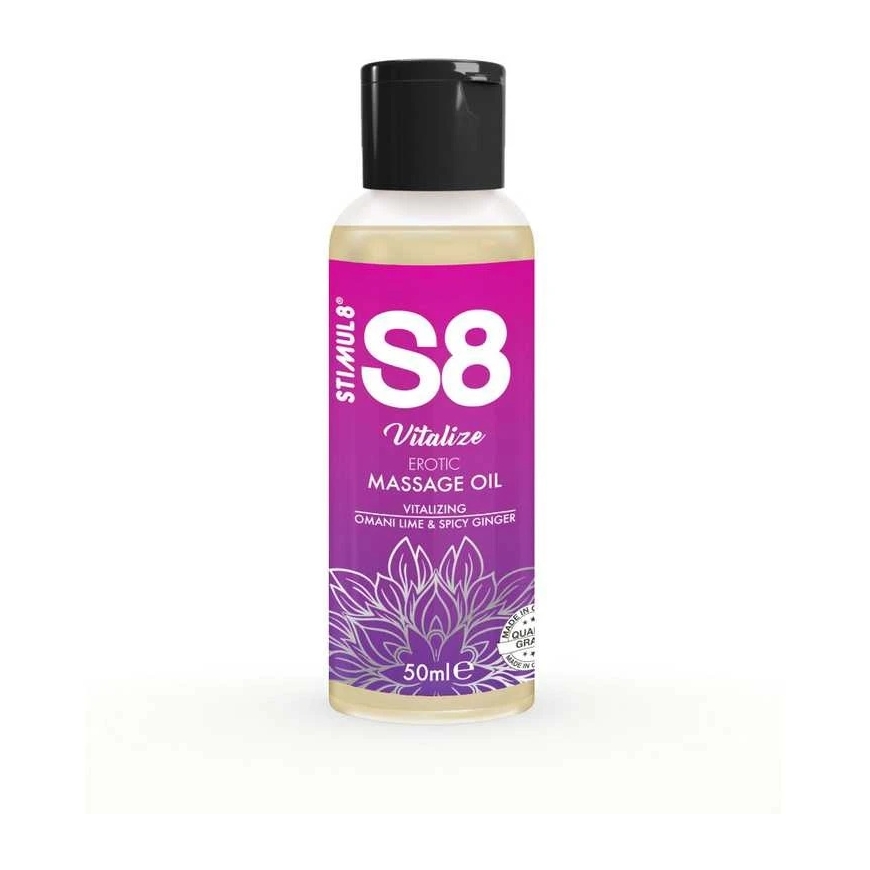 Stimul8 S8 S8 masažinis aliejus 50 ml Omano laimo ir aštraus imbiero – 2