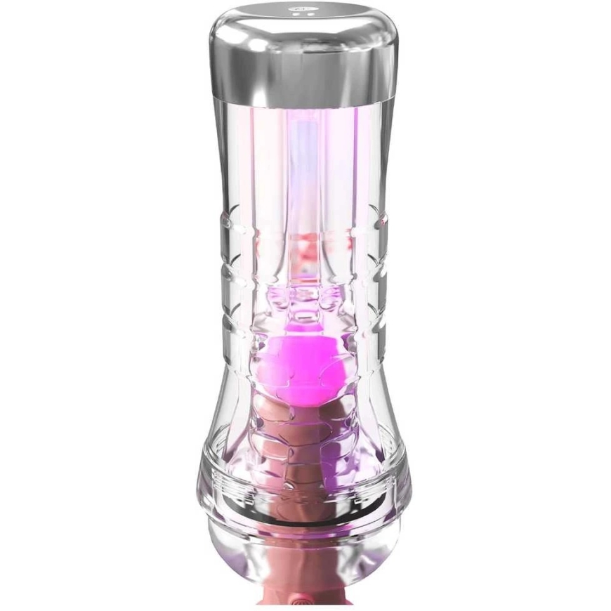 "Pipedream PDX ELITE" video tube with transparent "EZ-GRIP" LED stroker – 4