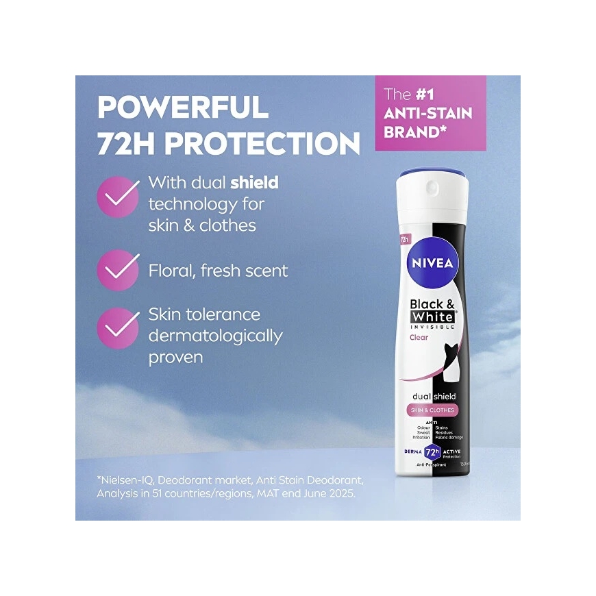 Nivea Antiperspirant Spray Black & White Anti-Perspirant 250 ml