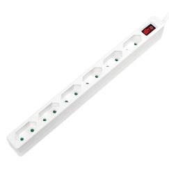 LogiLink LPS232 jatkojohto 1,5 m 6 AC-pistorasia(a) Sisätila Valkoinen