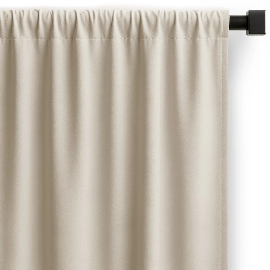 Sand-colored curtain with loops AmeliaHome 200 × 240 cm – 3