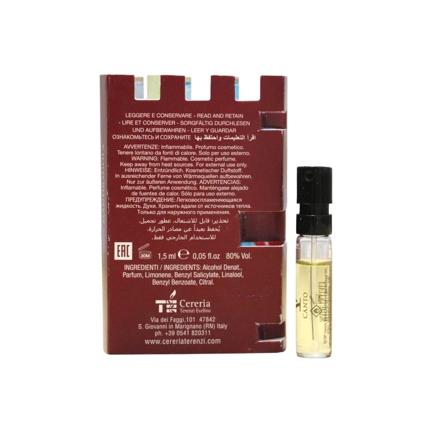 V Canto, Mandragola, Extrait De Parfum, Unisex, 1.5 мл *ампула