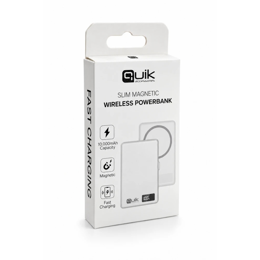 Quik Accessories QP-840 Ohut Magneettinen Langaton Power Bank 10,000mAh – 5