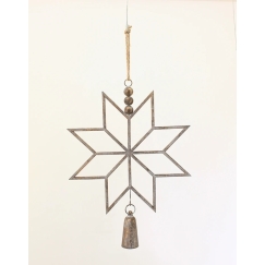 Mondex Since 1986 SANTA LILA Metalli tähti riipus 46,5x6,5x62 cm