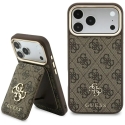 Guess 4G -kotelo MagSafe-lompakolla iPhone 18 Pro / 17 Pro ruskea Guess 4G -kotelo MagSafe-lompakolla iPhone 18 Pro / 17 Pro ruskea