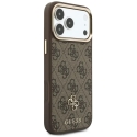 Guess 4G -kotelo MagSafe-lompakolla iPhone 18 Pro / 17 Pro ruskea Guess 4G -kotelo MagSafe-lompakolla iPhone 18 Pro / 17 Pro ruskea