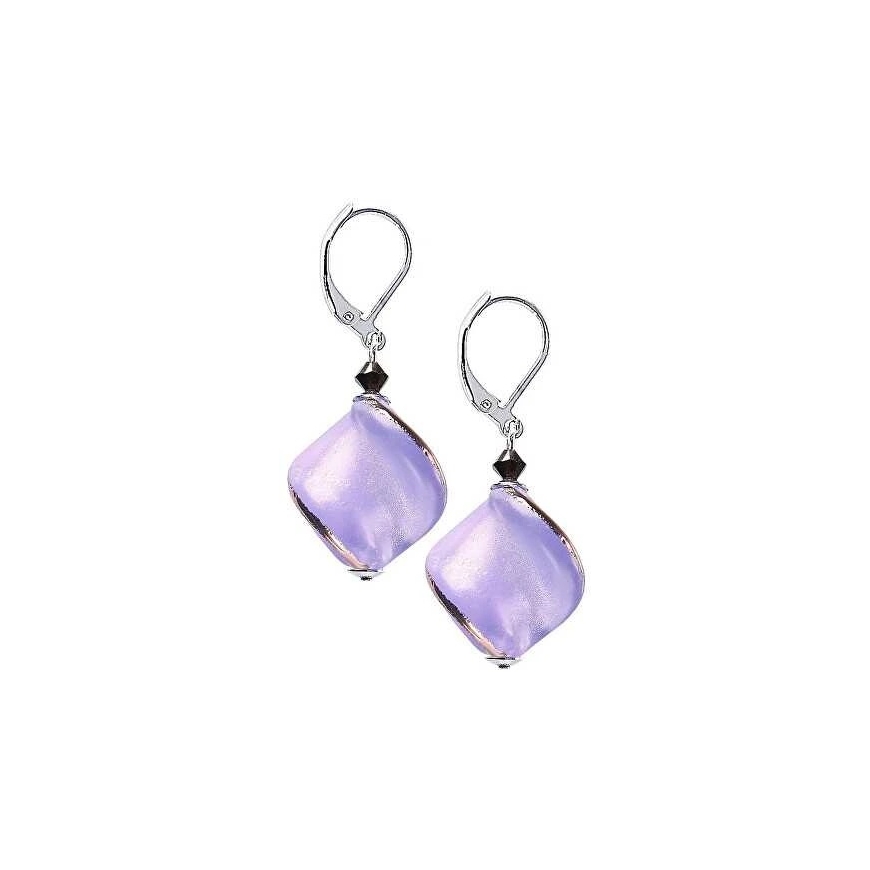 Charming "Hidden Passion" earrings with violet "Lampglas" pearl ECH3/CHI