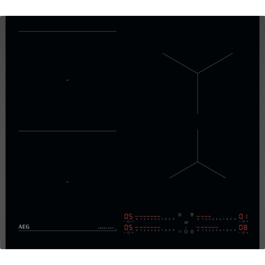 AEG TI64IB10FB Black Built-in 60 cm Zone induction hob 4 zone(s)