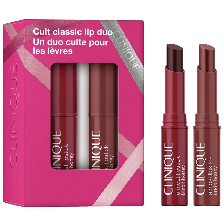 CLINIQUE_SET Cult Classic дуэт губных помад Черный Мед 1,2 г + помада Розовый Мед 1,2 г