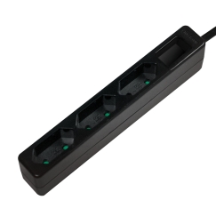 LogiLink LPS229B jatkojohto 1,5 m 3 AC-pistorasia(a) Sisätila Musta