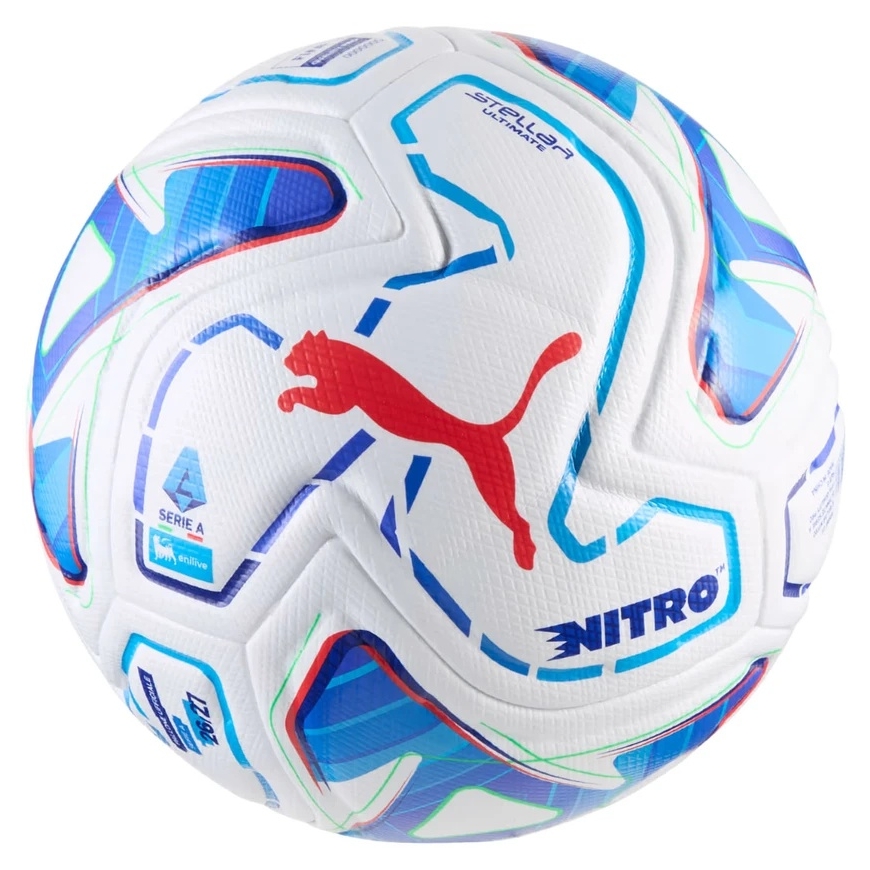 Futbola bumba Puma Stellar Nitro Ultimate Serie A balta un zila 85081 01 (5)