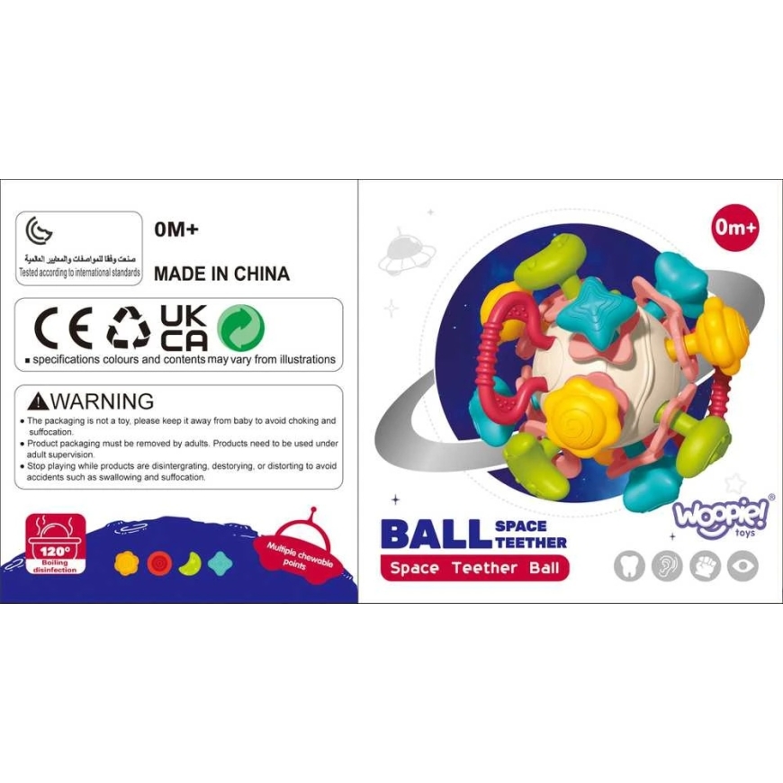 Woopie Baby WOOPIE Pehmeä Lelukehys 4in1 Purulelu Aistilelu Vauvoille 0m+ – 2