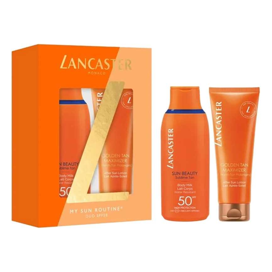 "Lancaster Sun Set" молочко для тела с SPF 50, 175 мл. Лосьон после загара, 125 мл.