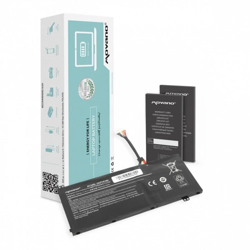 Movano "Acer VN7 Nitro V15 V17" battery AC14A8L AC15B7L - 4600 mAh (52 WH)